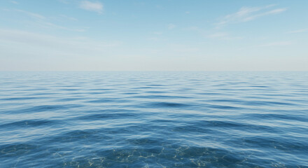 4k ULTRA HD Overlay Horizon Scene with Flat Calm Water and Vibrant Gradient Sky