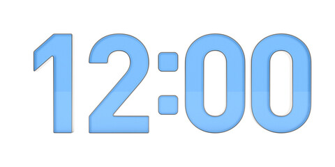 Time on white background. Isolated 3D illustration