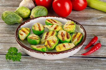 Vegan cuisine - Grilled brussels sprouts