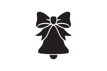 Bells silhouette vector art illustration on white background