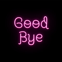 Vector text illustration for Good Bye.