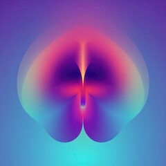 Naklejka premium Symmetrical Shape in Center with Clean Gradient Backgroun