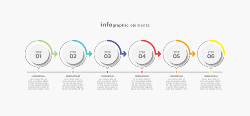 Business infographic template colorful background design