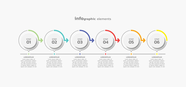 Business infographic template colorful background design
