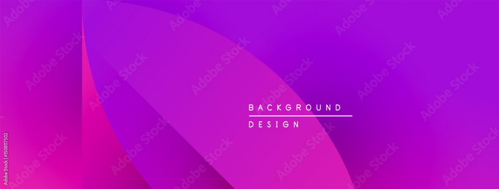 Leinwandbilder Abstract purple gradient design. Smooth curves create dynamic visual effect. Text reads background design. Minimalist, modern aesthetic.