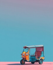 Fototapeta premium Vibrant Auto Rickshaw Scene
