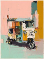 Colorful Vintage Auto Rickshaw