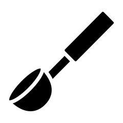 Ice cream Scoop Vector Glyph Icon Design