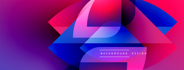 Abstract gradients form dynamic shapes. Vivid pinks, blues create modern background design. Smooth transitions suggest movement, depth.