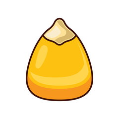 cartoon vector illustration of corn kernels