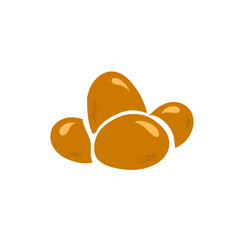 brown egg vector illustration