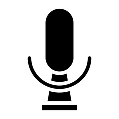 Microphone Vector Glyph Icon Design