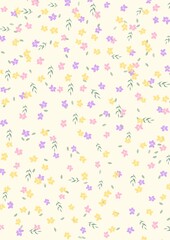 Natural plant flower pattern illustration painting background