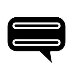 Text Message Vector Glyph Icon Design