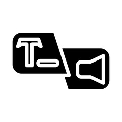 Text to Speech Vector Glyph Icon Design