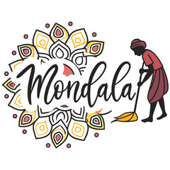 Lineal mandala background