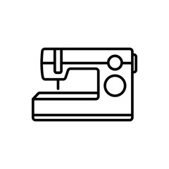 Manual sewing machine line simple icon. Simple illustration of manual sewing machine icon for web design isolated on white background flat sign