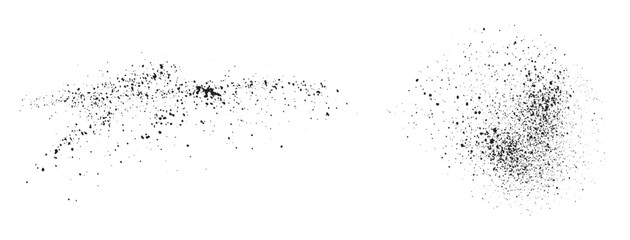 Different grunge black bloodstain splatter background design