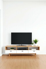 Modern minimalist living room entertainment center