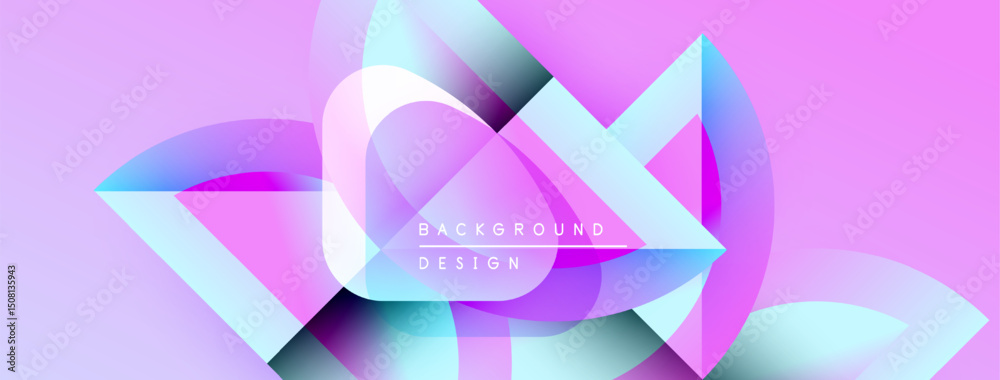 Poster abstract fluid shapes, vibrant colors, pink purple hues. modern design elements create dynamic backg