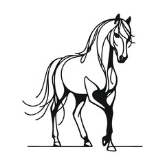 Modern Horse Head Logo – Sleek Animal Silhouette Branding Symbol