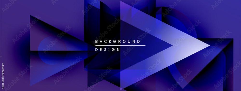 Aufkleber abstract geometric shapes, purple hues, dynamic composition. modern design element for backgrounds, 