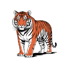 Tiger vector art illustration design