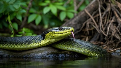 Emerald Tree Boa Snake A Stunning Reptile in its Natural Habitat