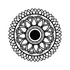 Abstract Lineal Mandala Background Design for Digital Art