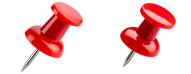 Bright Red Push Pin &ndash; Transparent PNG
