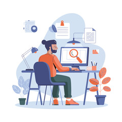 person working on computer
