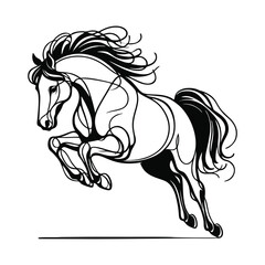 Abstract Horse Logo Vector – Creative Silhouette Emblem for Brands
