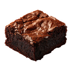 Delicious chocolate brownie, close up shot.