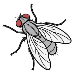 Fly vector icon on white background. fly icon, fly logo. Adobe Illustrator Artwork