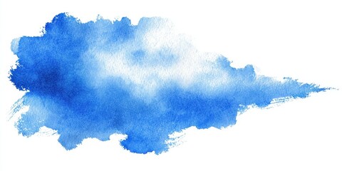 Obraz premium Abstract watercolor splatter in shades of blue (1)