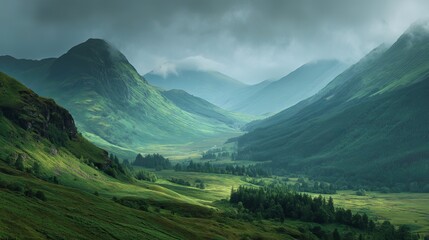 Fototapeta premium Explore scenic glencoe highlands scotland landscape photography and hiking destination for outdoor adventure