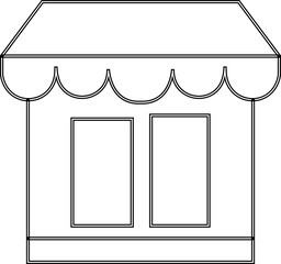 store front icon, marketplace or ecommerce shop flat vector icons, Store vector shop building template Graphics design for apps and websites, Small Business Storefront Kiosk. mobile app, web page