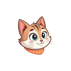 Obraz premium cat silhouette happy pets logo with some color variations, simple monochromatic animal logo for rescue, adoption, pet care or veterinary design