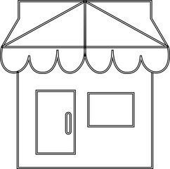 store front icon, marketplace or ecommerce shop flat vector icons, Store vector shop building template Graphics design for apps and websites, Small Business Storefront Kiosk. mobile app, web page