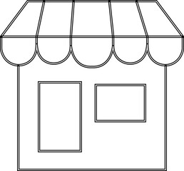 store front icon, marketplace or ecommerce shop flat vector icons, Store vector shop building template Graphics design for apps and websites, Small Business Storefront Kiosk. mobile app, web page