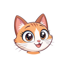 cat silhouette happy pets logo with some color variations, simple monochromatic animal logo for rescue, adoption, pet care or veterinary design