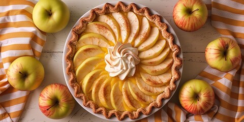 Apple pie isolated on white background 