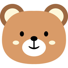 Cute Various Animal Head Illustration