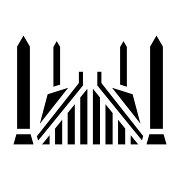 Fasial Mosque Vector Glyph Icon Design