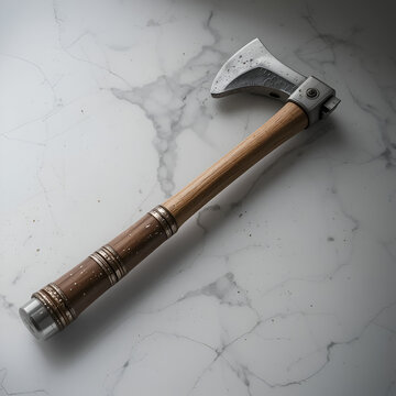 butcher poleaxe with white background