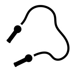 Skip Rope Vector Glyph Icon Design