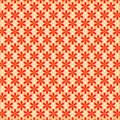 Orange and red simple flower pattern background