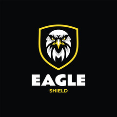 Eagle Shield Mascot Logo Design