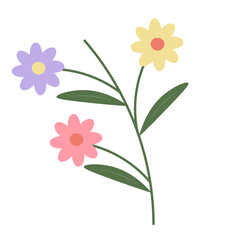 Hand Drawn Flower Element