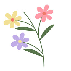 Hand Drawn Flower Element